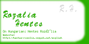 rozalia hentes business card